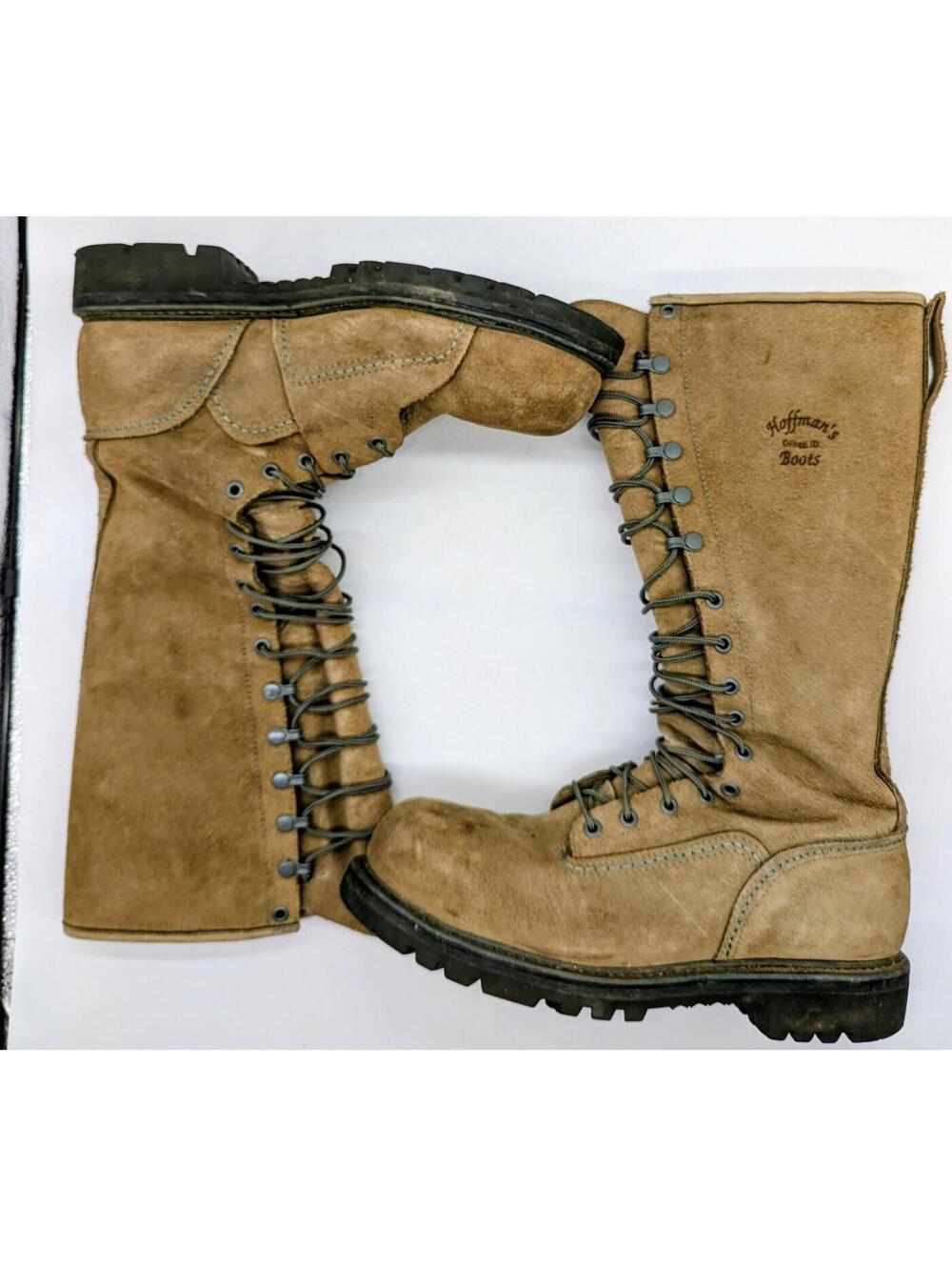 Hoffman's Suede Leather 16 Inch Pole Climber Lineman Plain Boots Mens Size 10 D